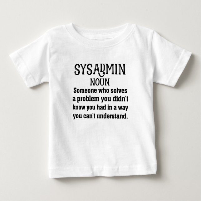 Camiseta definição do sysadmin (Frente)