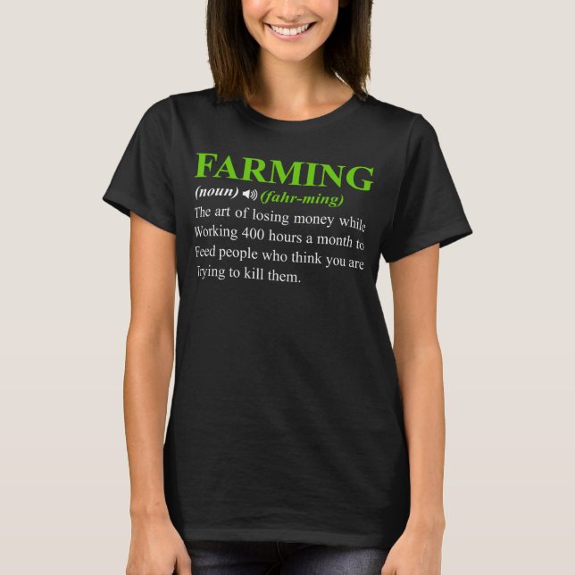 Camiseta Definição dos agricultores profissionais (Frente)