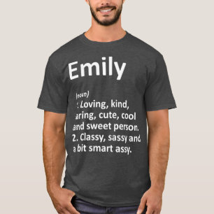 Camiseta Definição EMILY Nome personalizado Dom. engraça