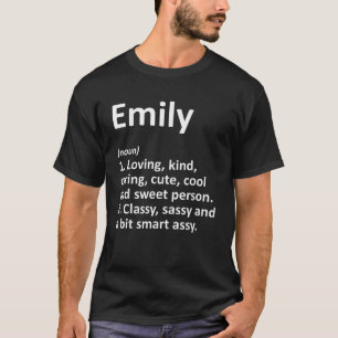 Camiseta Definição EMILY Nome personalizado Funny Birthday