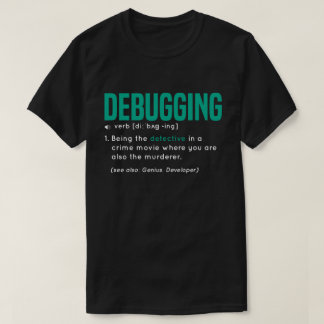 Camiseta Definição engraçada da eliminação de erros com cor