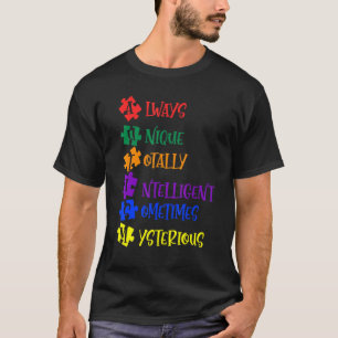 Camiseta Definição Engraçada de Autismo Gráfico Conscientiz