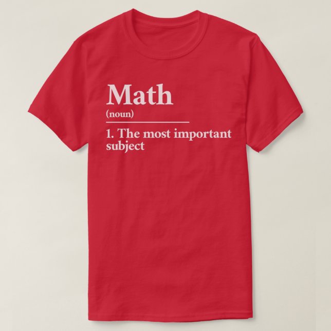 Camiseta Definição engraçada de matemática 1 (Frente do Design)