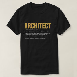 Camiseta Definição engraçada do ARQUITETO com cor amarela