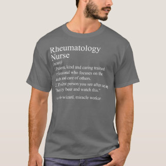 Camiseta definição engraçada enfermeira de reumatologia