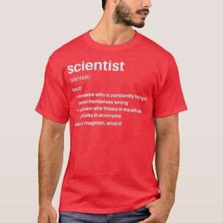 Camiseta Definição Engraçado do Cientista