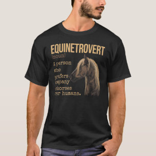 Camiseta Definição Equinetrovert Equestre Cavalo