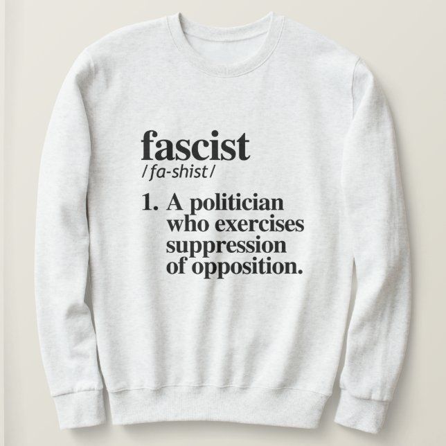 Camiseta Definição fascista (Frente do Design)