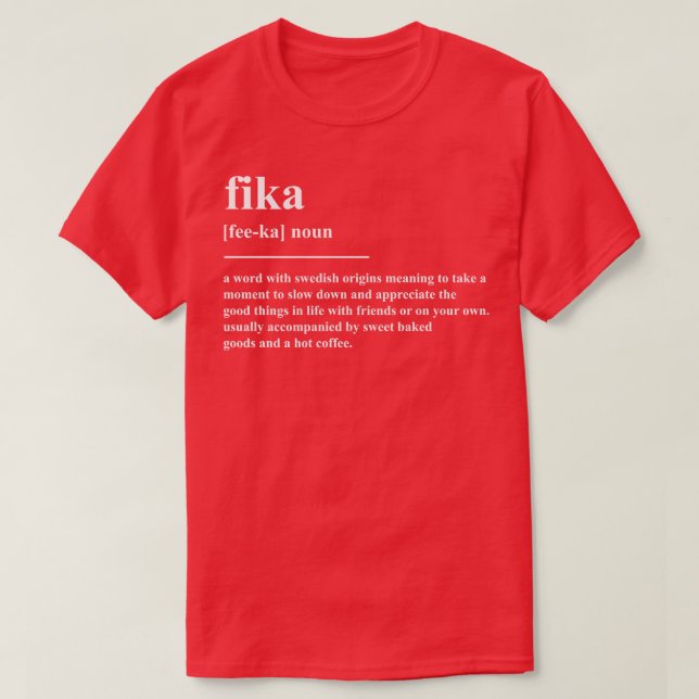 Camiseta Definição Fika (Frente do Design)