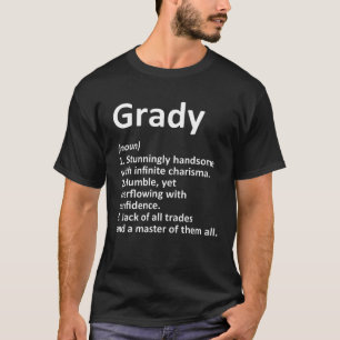 Camiseta Definição GRADY Nome Personalizado Funny Anivers