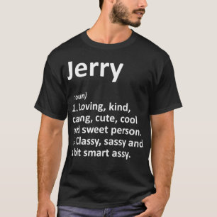 Camiseta Definição JERRY Nome personalizado Nome engraçado 