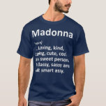 Camiseta Definição MADONNA Nome Personalizado Nome Funny Gi<br><div class="desc">Definição MADONNA Nome personalizado Engraçado Presente. Veja nossa seleção de camisa de aniversário para o melhor em peças únicas ou personalizadas feitas à mão de nossos compras.</div>
