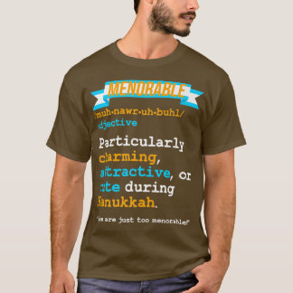 Camiseta Definição Menorável Judeu Hanukkah Chanukah Menora