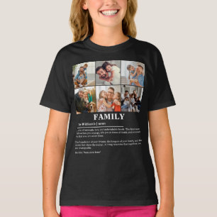 Camiseta Definição Personalizada da Família de Colagem de F