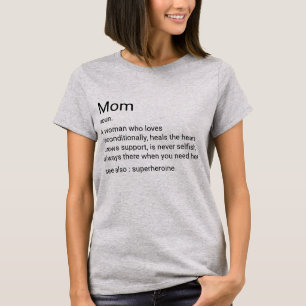 Camiseta Definição Personalizada Da Mãe Para O Dia de as