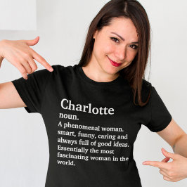 Camiseta Definição Personalizada de Nome Personalizado