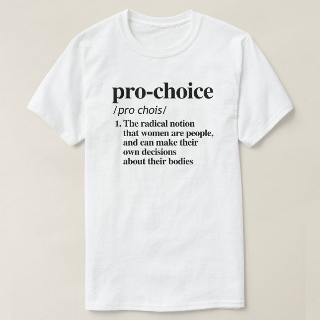 Camiseta Definição Pro-Choice (Frente do Design)
