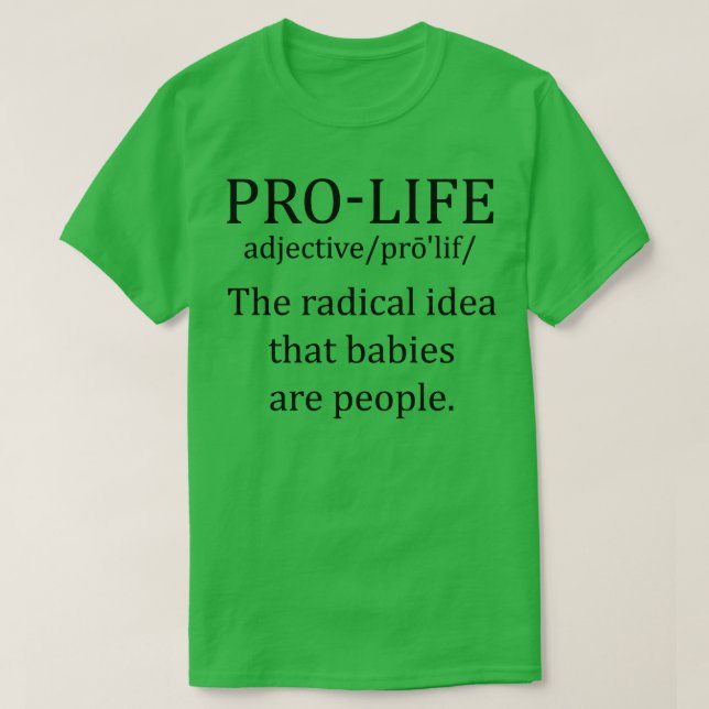 Camiseta Definição Pro Life 1 (Frente do Design)