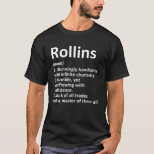 Camiseta Definição ROLLINS Apelido engraçado Apelido fam