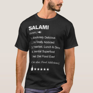 Camiseta Definição Salami Significa Gastro