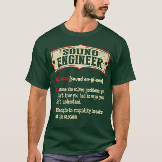 Camiseta Definição Sarcástica do Engenheiro de som