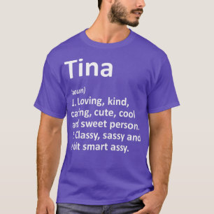 Camiseta Definição TINA Nome personalizado Funny Birthday