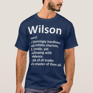 Camiseta Definição WILSON Nome Personalizado Dotação Fu