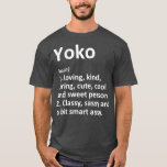 Camiseta Definição YOKO Nome Personalizado Funny Aniversári<br><div class="desc">YOKO Definição Nome Personalizado Engraçado Aniversário. Veja nossa seleção de camisa de aniversário para o melhor em peças únicas ou personalizadas feitas à mão de nossos compras.</div>
