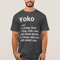 Definição YOKO Nome Personalizado Funny Aniversári