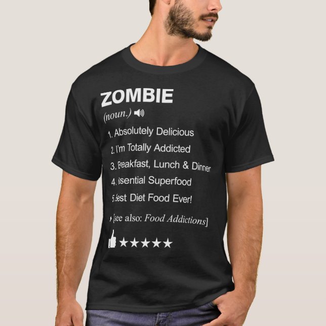 Camiseta Definição Zombie significa chamada  (Frente)