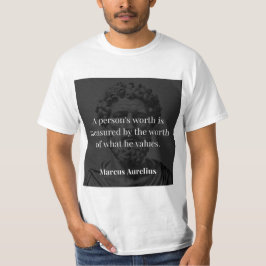 Camiseta Definindo Valor: Marcus Aurelius em Valores