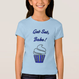 Camiseta Definir cupcake azul assar