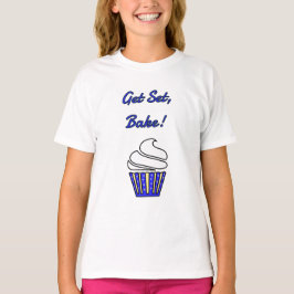 Camiseta Definir cupcake azul assar