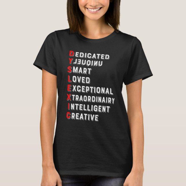 Camiseta Definition of Dyslexia Awareness Interventionist T (Frente)