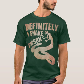 Camiseta Definitivamente uma pessoa cobra A cobra engraçada