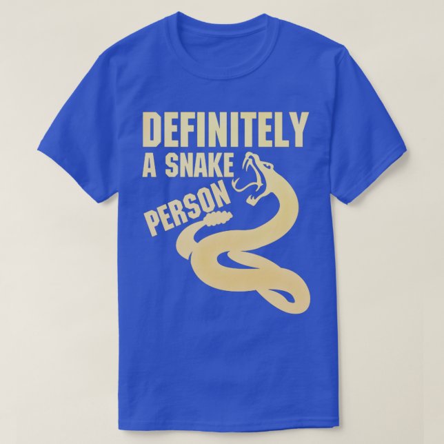 Camiseta Definitivamente uma pessoa cobra A cobra engraçada (Frente do Design)
