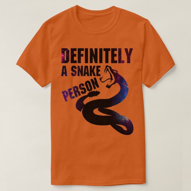 Camiseta Definitivamente uma pessoa cobra A cobra engraçada (Frente do Design)