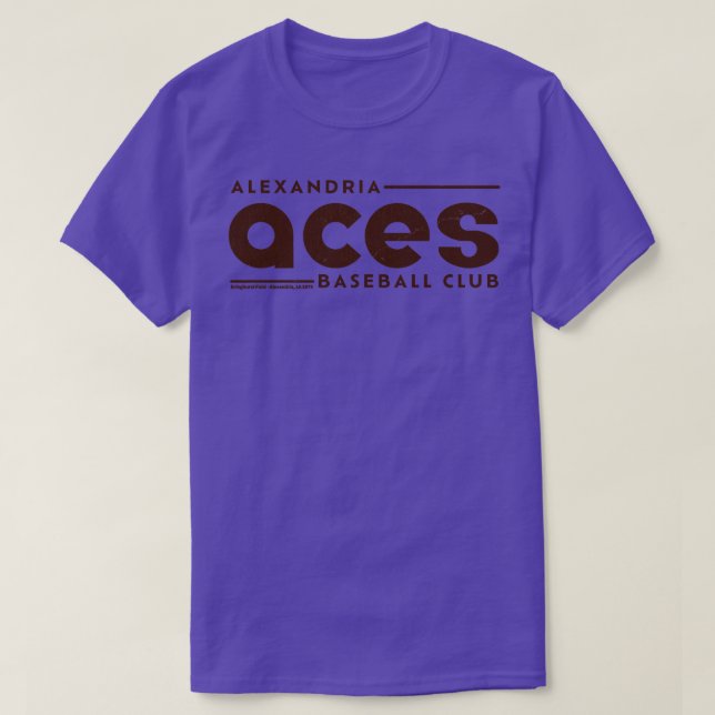 Camiseta Defunct Alexandria Aces Minor League Baseball em 1 (Frente do Design)