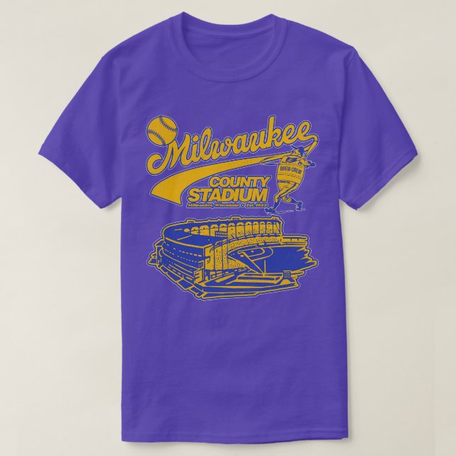 Camiseta Defunct Baseball Milwaukee County Estádio 1 (Frente do Design)