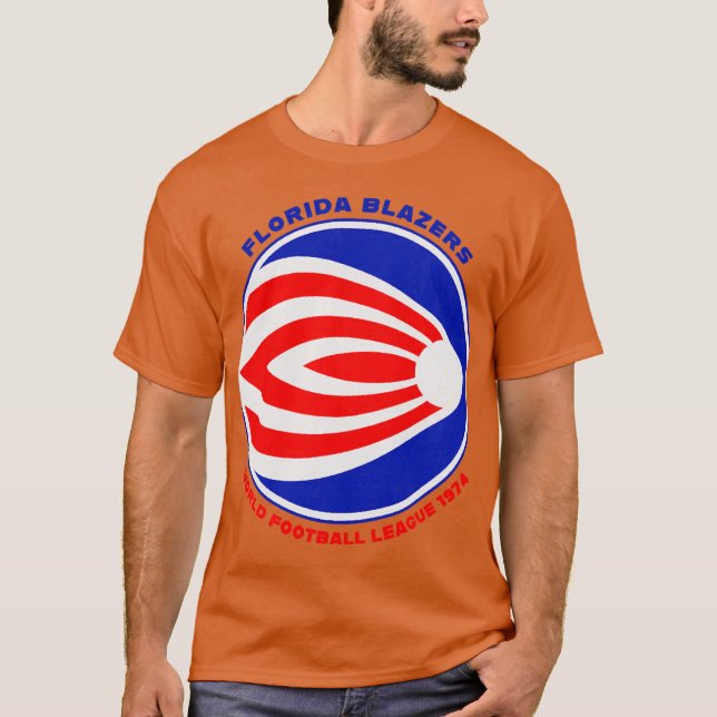 Camiseta Defunct Florida Blazers WFL 1974 (Frente)