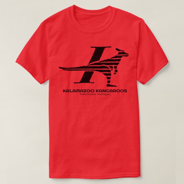 Camiseta Defunct Kalamazoo Kangaroos 1984 (Frente do Design)