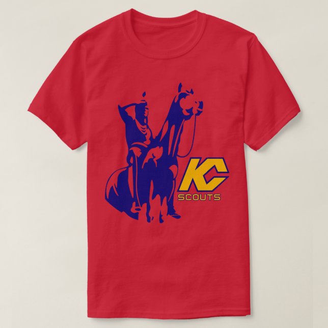 Camiseta Defunct Kansas City Scouts NHL Hockey 1975 (Frente do Design)