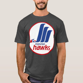 Camiseta Defunct Moncton Hawks Hockey 1987