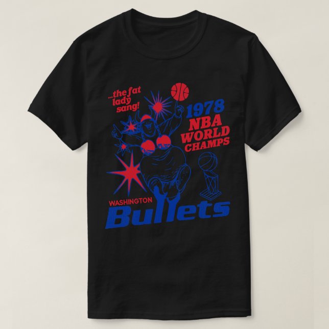 Camiseta Defunct Washington Bullets 1978 World Champs Long (Frente do Design)