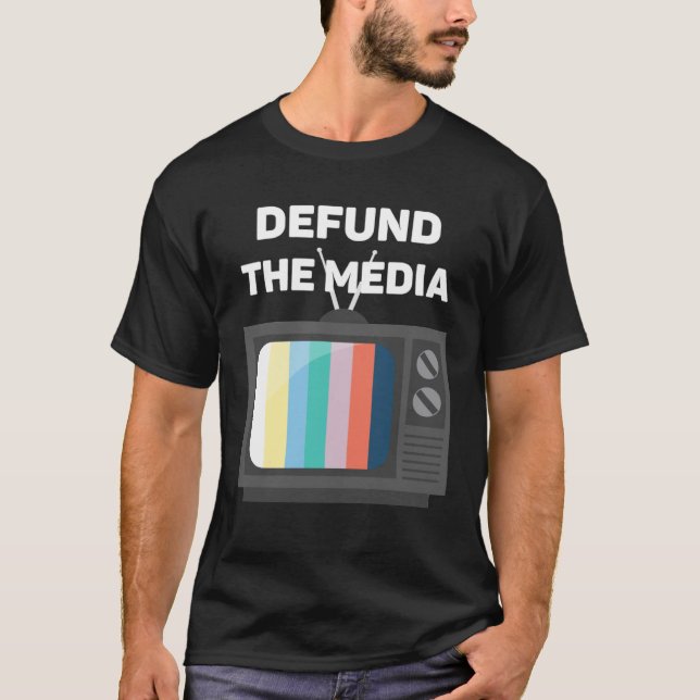 Camiseta Defund The Media Vintage (Frente)