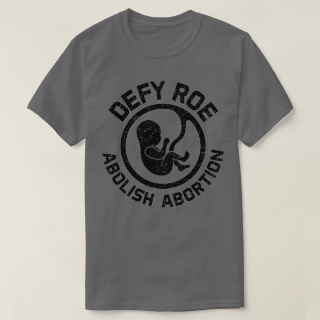 Camiseta Defy Roe Abolish Aborto Preto (Frente do Design)