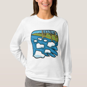 Camiseta Degelo de Inverno Rio com Blocos de Gelo