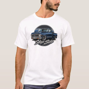 CAMISETA DEGRAU LATERAL - AZUL