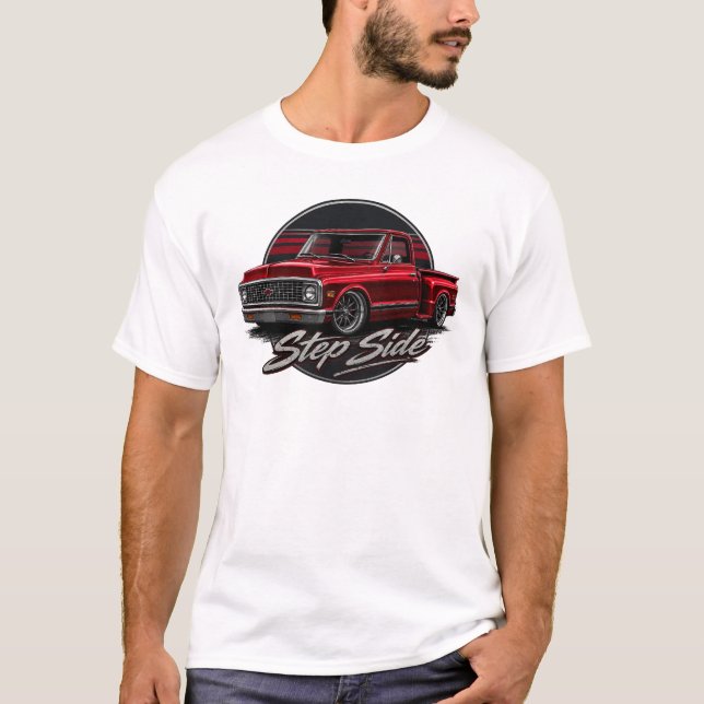 CAMISETA DEGRAU LATERAL - VERMELHO (Frente)