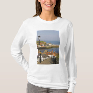 Camiseta Degraus que levam ao porto, Whitby, Norte
